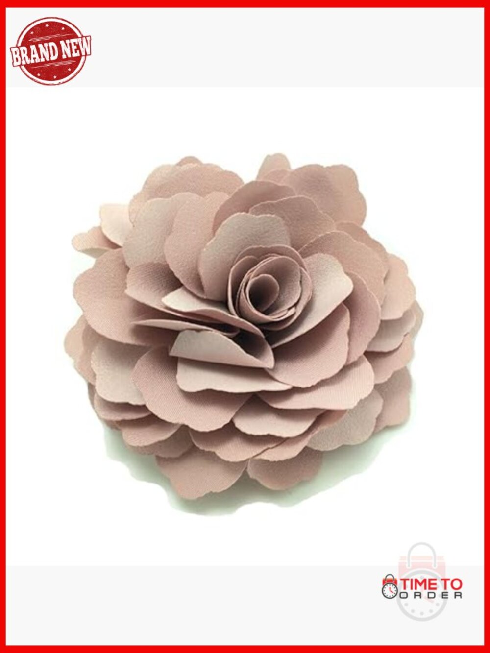 Floral Brooch Pin and Hair Clip Set Metal Flower